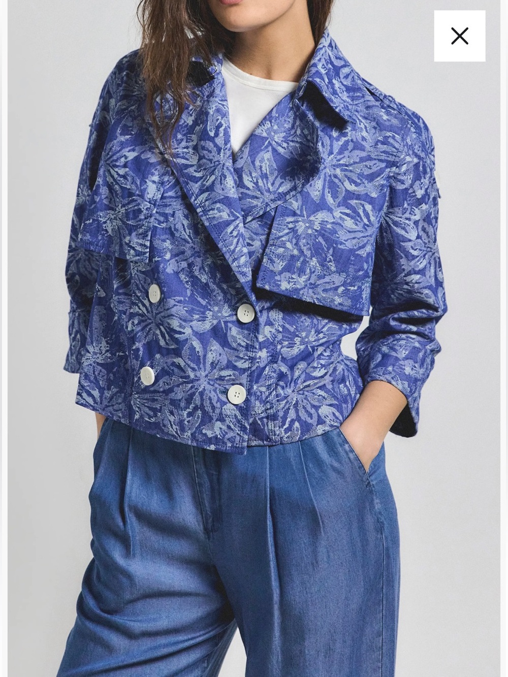 Derek Lam crosby cotton blend double breasted Jacket